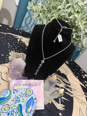 💎 NWT BRIGHTON ELORA GEMS Silver Multi-Gemstone Drop Necklace!